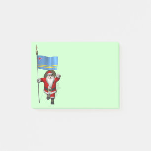 Post-it® Le Père Noël Avec L'Ensigne D'Aruba