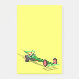 Post-it® Le Père Noël Conduit Un Dragster