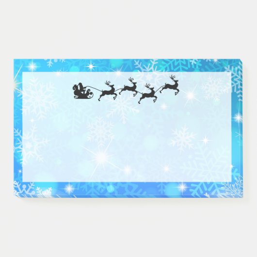 Post-it® Le Père Noël et son renne volant Noël (Devant)