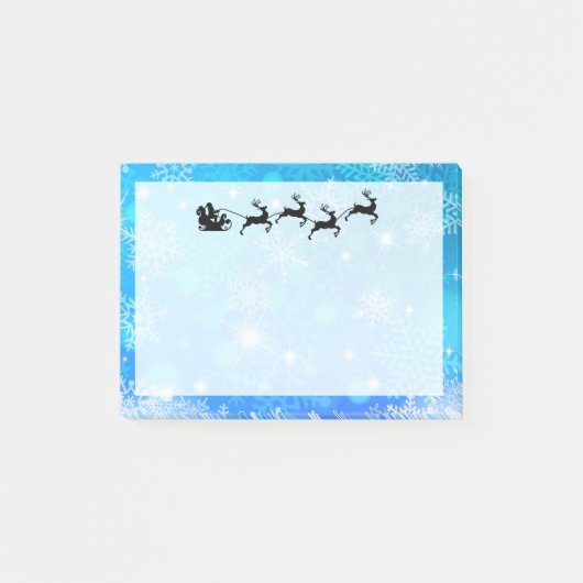 Post-it® Le Père Noël et son renne volant Noël (Devant)