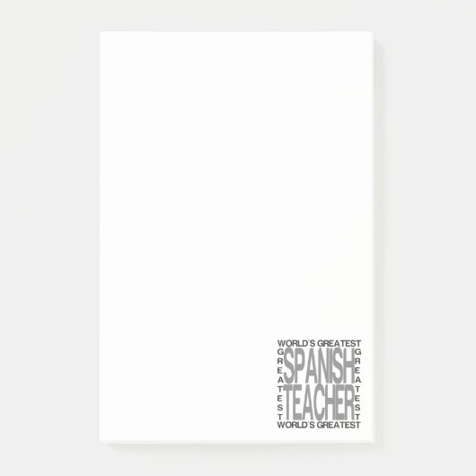 Post-it® Le plus grand professeur espagnol des mondes (Devant)