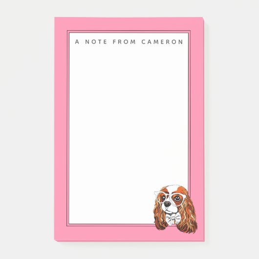 Post-it® Le portrait cavalier | d'épagneul du Roi Charles (Devant)