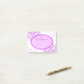 Post-it® Le pourpre tourbillonne gratitude curative (Sur un bureau)