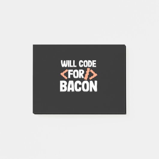 Post-it® Le Programmeur Va Code Pour Bacon (Devant)