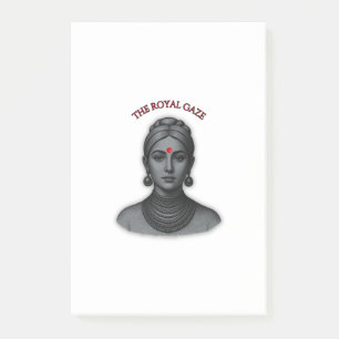 Post-it® Le Regard Royal - Reine Indienne en Ligne Art