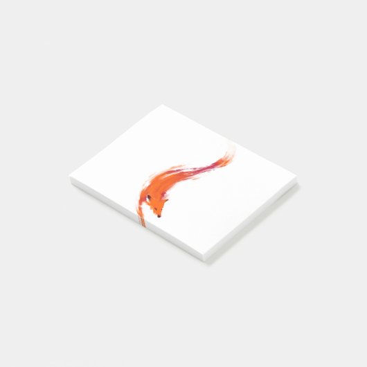 Post-it® Le renard rouge-orange rapide (Incliné)