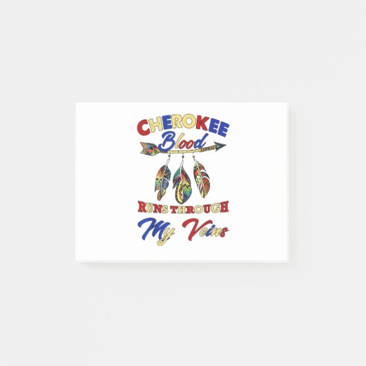 Post-it® Le Sang Cherokee Traverse Mes Veines Cadeau (Devant)