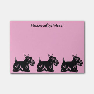 Post-it® Le Scottie poursuit les notes faites sur commande