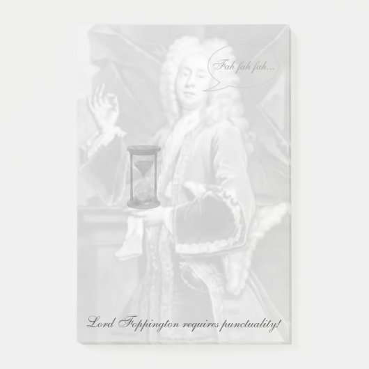 Post-it® Le seigneur F. a besoin de la ponctualité ! (Devant)