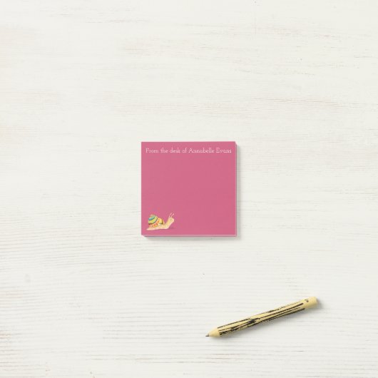 Post-it® Le snail mail personnalisent (Sur un bureau)