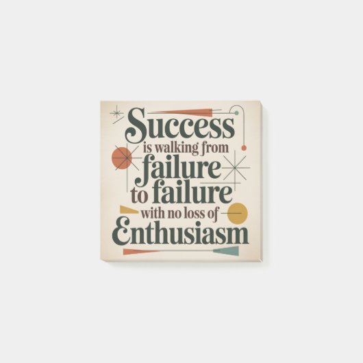 Post-it® Le succès consiste à aller d'échec en échec (Devant)