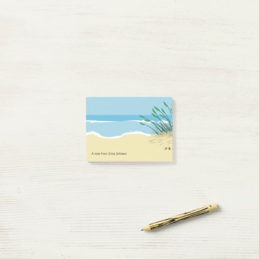 Post-it® Le thème de la plage (Sur un bureau)