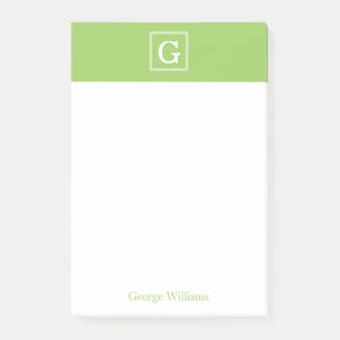 Post-it® Le vert de kiwi a encadré le monogramme