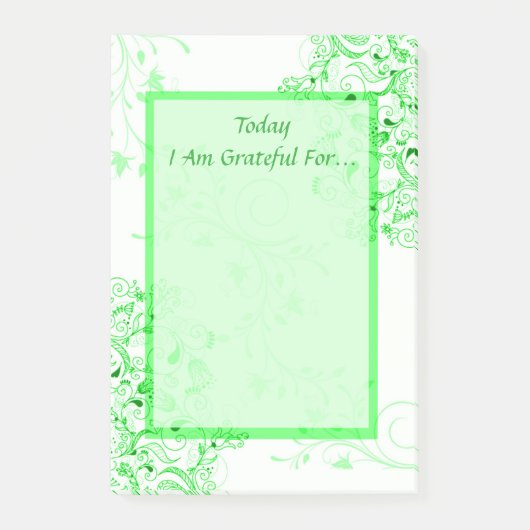 Post-it® Le vert tourbillonne gratitude curative (Devant)
