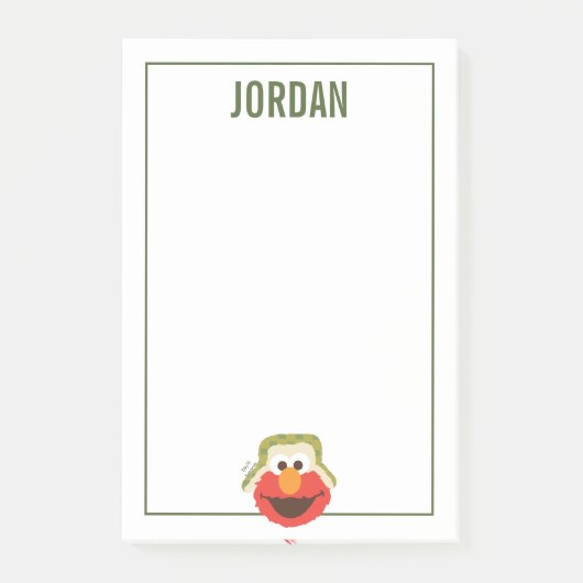 Post-it® Le visage d'Elmo Woodland | Ajouter Votre Nom (Devant)