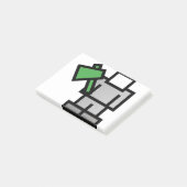 Post-it® Le x de bataille en vert (Incliné)