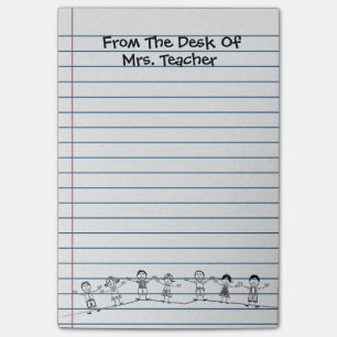 Post-it® L'école mignonne badine des post-its de professeur