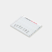 Post-it® L'école mignonne badine des post-its de professeur (Incliné)