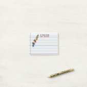 Post-it® L'école mignonne badine les post-its personnalisés (Sur un bureau)