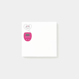 Post-it® Lecteur CD rose avec écouteurs qui s'embrassent