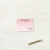 Post-it® Lecteurs de Parties scintillant rose moderne et ci (Sur un bureau)