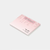 Post-it® Lecteurs de Parties scintillant rose moderne et ci (Incliné)