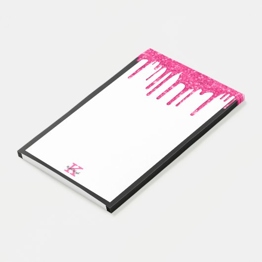 Post-it® Lecteurs de Parties scintillant roses chaudes noir (Incliné)