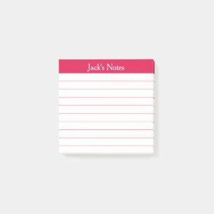 Post-it® Lecture Facile Personnalisé avec Lignes Rouge Ceri