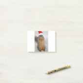 Post-it® L'écureuil de Noël avec Père Noël (Sur un bureau)