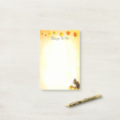 Post-it® L'Écureuil Et L'Automne Laissent Des Choses À Fair (Sur un bureau)