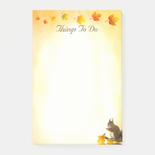 Post-it® L'Écureuil Et L'Automne Laissent Des Choses À Fair