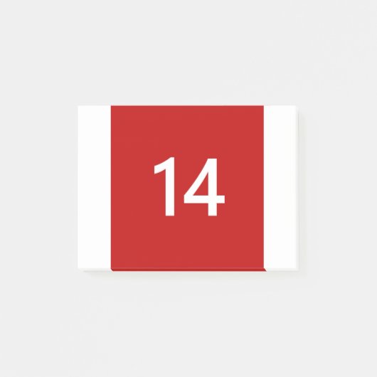 Post-it® Légendaire n° 14 en rouge et blanc (Devant)