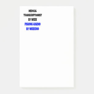 Post-it® Légende de pêche Transcriptionniste Médicale
