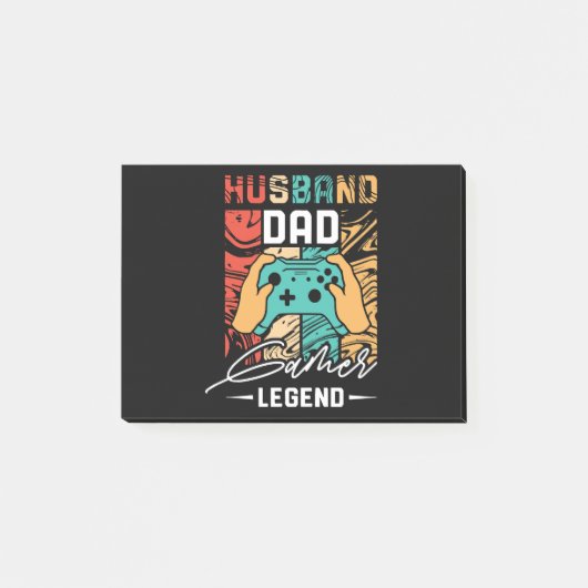 Post-it® Légende du jeu vidéo mari papa (Devant)