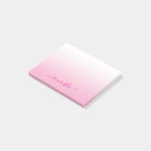 Post-it® Légèrement rose ombré élégant nom de signature de  (Incliné)