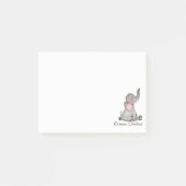 Post-it® L'éléphant mignon de bébé d'aquarelle avec (Devant)