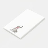 Post-it® L'éléphant mignon de bébé d'aquarelle avec (Incliné)