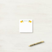 Post-it® Lemons CUSTOM Name Cute Illustration (Sur un bureau)