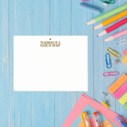 Post-it® L'enseignement est une oeuvre de coeur