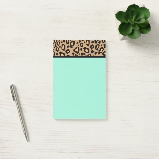 Post-it® Leopard de professeur Turquoise Post It Notes Cade (Bureau)