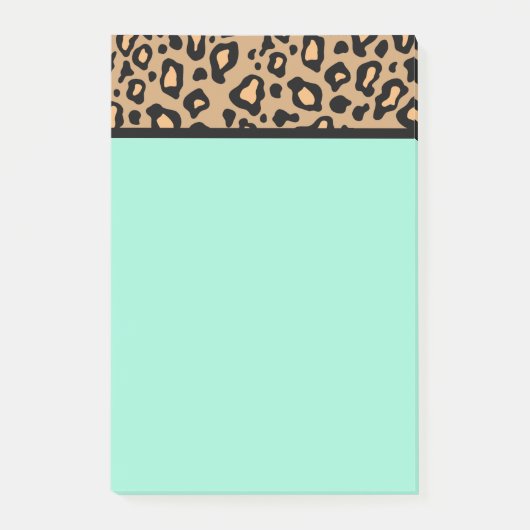 Post-it® Leopard de professeur Turquoise Post It Notes Cade (Devant)