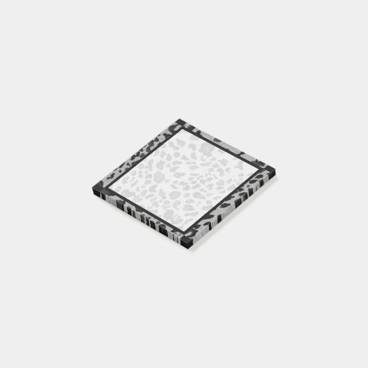 Post-it® "Léopard noir et gris" 3x3 (Incliné)