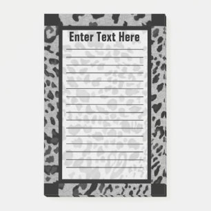 Post-it® "Léopard noir et gris" 4x6 RAYÉ