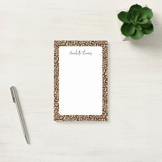 Post-it® Leopard Print Monogrammed (Bureau)