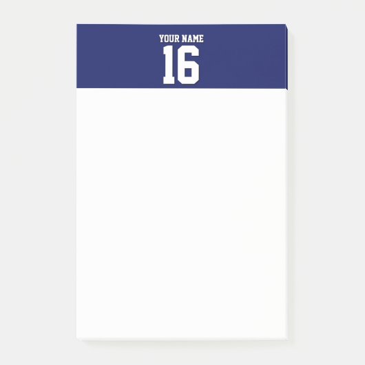 Post-it® L'équipe de Jersey de sports Blue Navy (Devant)