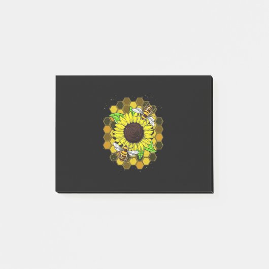 Post-it® Les abeilles de tournesol hippie (Devant)
