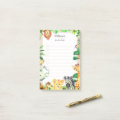 Post-it® Les Animaux De La Jungle Tropicale Sauvage Numérot (Sur un bureau)