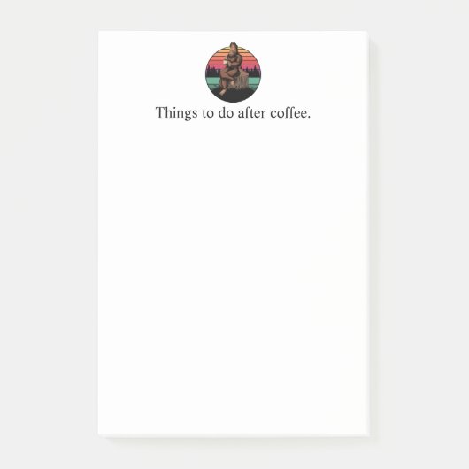 Post-it® les années 70 Retro Bigfoot & Café (Devant)