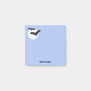 Post-it® Les battes de Halloween avec la lune ont