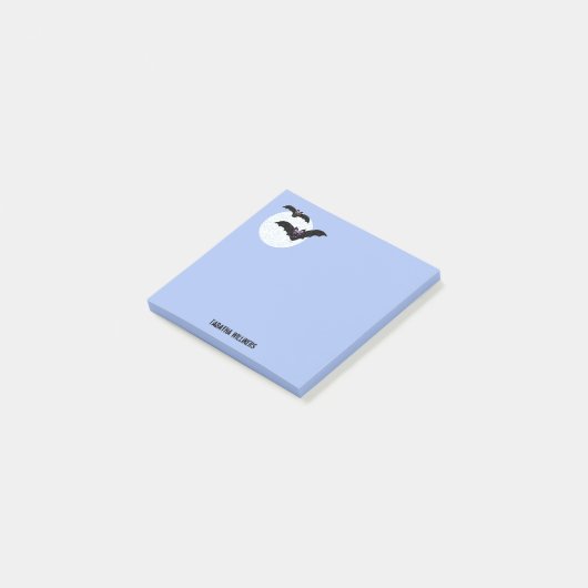 Post-it® Les battes de Halloween avec la lune ont (Incliné)